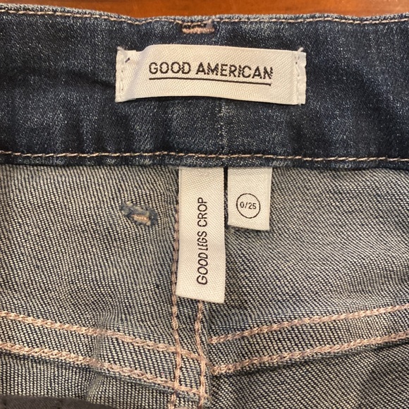 Womens Good American Good Legs crop 0/25 jeans distressed normcore - Picture 2 of 15